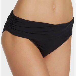 Bleu Rod Beattie Women Sarong Hipster Bikini Bottoms Swimsuit Black Sz 8 - 8930